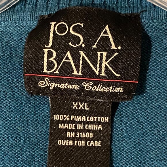 Jos A Bank Sweater Vest Mens XXL Grandpacore Pima Cotton Preppy Old Money Office - Picture 4 of 5